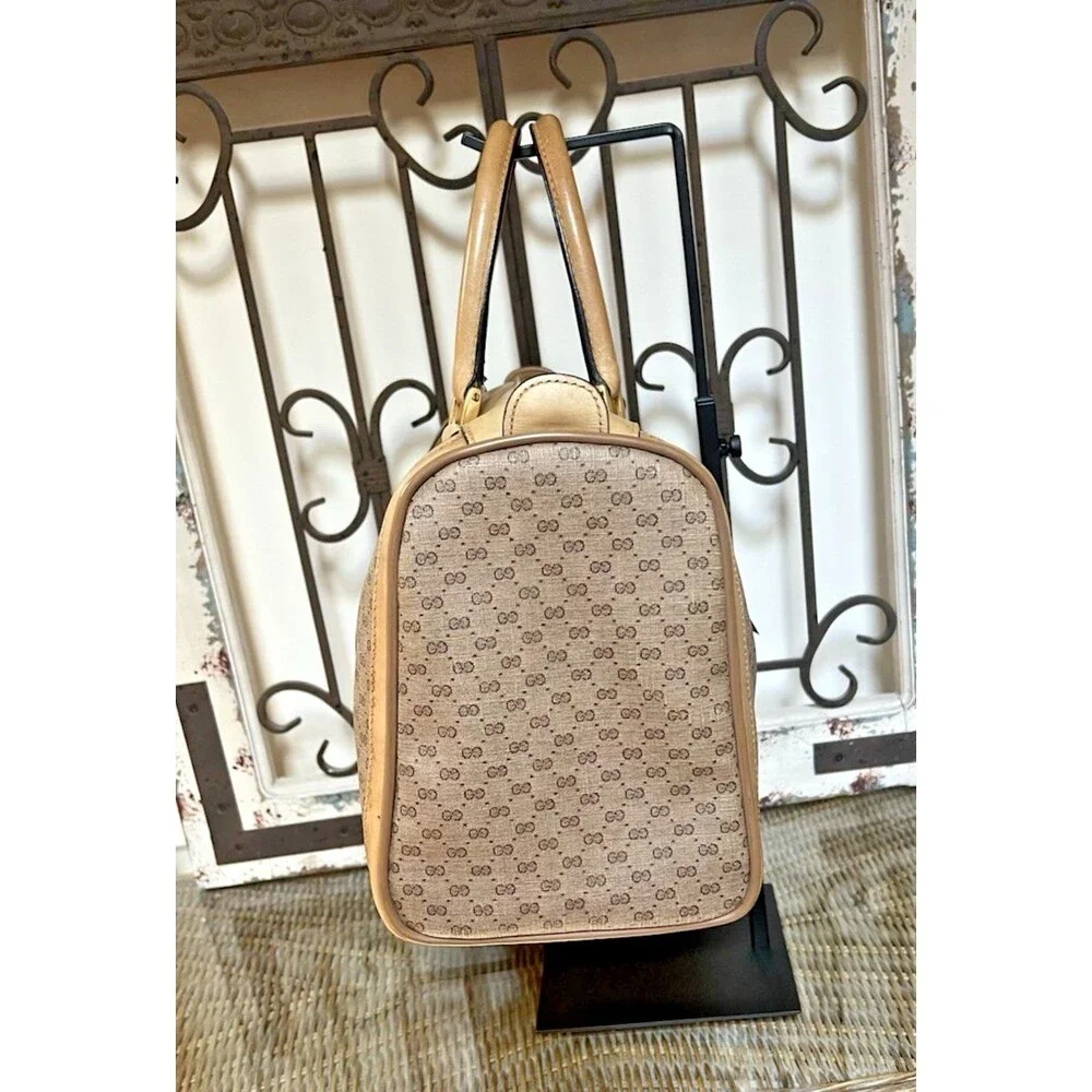 Gucci Micro GG Supreme Boston Bag Vintage 1980-1984 With COA